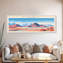 Load image into Gallery viewer, Death Valley National Park, Panoramic California Travel Art, National Park Print, Minimalist Travel Art, Midcentury Modern Style Landscape