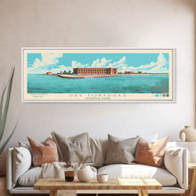 Load image into Gallery viewer, Dry Tortugas National Park, Panoramic Florida Travel Art, National Park Print, Minimalist Travel Art, Midcentury Modern Style Landscape