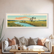 Carregar imagem no visualizador da galeria, Everglades National Park, Panoramic Florida Travel Art, National Park Print, Minimalist Travel Art, Midcentury Modern Style Landscape