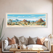 Load image into Gallery viewer, Joshua Tree National Park, Panoramic California Travel Art, National Park Print, Minimalist Travel Art, Midcentury Modern Style Landscape