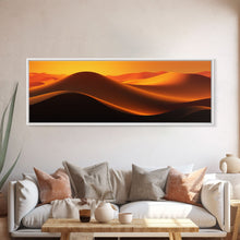Load image into Gallery viewer, Asbtract Art Deco Style Sand Dunes, Framed Canvas Print, Living Room Decor, MCM Style Art, Midcentury Modern, Minimalist Art