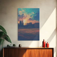 Carregar imagem no visualizador da galeria, Football Field, Kids Wall Art, Canvas Print, Wall Hanging, Portrait Art, Soccer Coach Gift, Soccer Wall Art, Family Home Art, Dorm Room Art