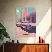 Load image into Gallery viewer, Classic Car Wall Art, Retro Art, Canvas Print, Wall Hanging, Portrait Art, Car Wall Art, Realtor Thank You, Apartment Wall Decor, Office Art