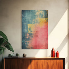 Load image into Gallery viewer, Denim Canvas Print Wall Art, Tie Dye Denim Texture Print On Canvas, Unique Wall Art, Boho Style Art, Minimalist Wall art