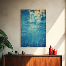 Load image into Gallery viewer, Denim Canvas Print Wall Art, Tie Dye Denim Texture Print On Canvas, Unique Wall Art, Boho Style Art, Minimalist Wall art