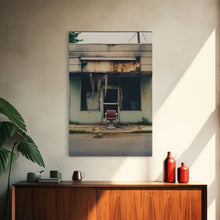 Carregar imagem no visualizador da galeria, Abandoned Building, Barber Shop Art, Canvas Print, Wall Hanging, Portrait Art, Creepy Wall Decor, Spooky Art Print, Wall Art Prints