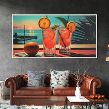 Carregar imagem no visualizador da galeria, Cantarito Cocktail Wall Art, Framed Canvas Print, Bar Decor, Basement Bar Wall Art, Vaporwave Aesthetic Wall Decor, Bar Cart Art