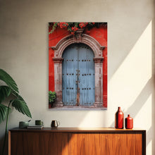 Cargar imagen en el visor de la galería, Change1 Indian Wall Art, Colorful Indian Doors, Framed Canvas Print, Painting Print, Traditional Hindu Architecture, Ready To Hang