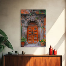 Cargar imagen en el visor de la galería, Change23. Mexican Wall Art, Framed Canvas Print, Old Town Mexico Architecture Wall Art, Framed Art