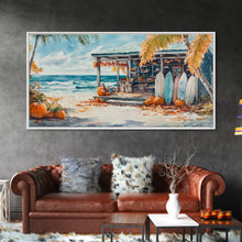 Load image into Gallery viewer, beach Christmas, Christmas beach art, tropical Christmas decor, canvas print, beach Christmas decor, holiday wall art