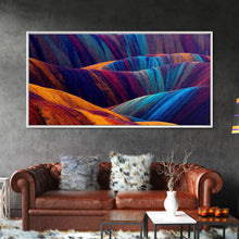 Load image into Gallery viewer, Beautiful Geological art, Geology, Colorful stone formations, ready to hang canvas print wall art, framed canvas wall art, mancave wall art