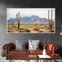 Load image into Gallery viewer, Desert Wall Art, Desert Decor, Framed Canvas Print, Desert Photography, Cactus Wall Art, Southwestern Decor, Landscape Prints, Boho Wall Art