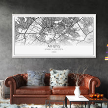 Load image into Gallery viewer, Athens Street Map, Greece Map, Map Print, Modern Art, Wall Art, Canvas Print, Preppy Room Décor, Coffee Bar Décor, Graduation Gifts, Office