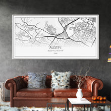 Carregar imagem no visualizador da galeria, Austin Street Map, Texas Map, Map Print, Modern Art, Wall Art, Canvas Print, Teen Girl Room Décor, Gift For Coworker, Bookshelf Décor