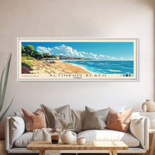 Load image into Gallery viewer, Altinkum Beach, Turkey Panoramic Beach Print, Vacation Gift, Turkey Wall Art, Beach Painting, Beach Decor, Beach Painting