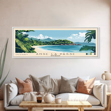 Load image into Gallery viewer, Anse La Passe, Seychelles Panoramic Print, Vacation Gift, Seychelles Wall Art, Beach Painting, Beach Decor, Beach Or Lakehouse Art