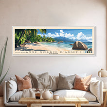 Load image into Gallery viewer, Anse Source d’Argent, Seychelles Panoramic Print, Vacation Gift, Seychelles Wall Art, Vacation Wall Art, Vacatation Memories, Beach Decor, Beach Or Lakehouse Art