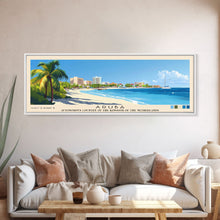 Load image into Gallery viewer, Aruba, autonomous country of the Kingdom of the Netherlands Panoramic Print, Vacation Gift, autonomous country of the Kingdom of the Netherlands Wall Art, Beach Painting, Beach Decor, Large Wall Art, Wood Frame Art
