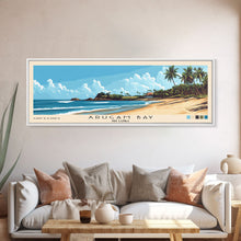 Load image into Gallery viewer, Arugam Bay, Sri Lanka Panoramic Beach Print, Vacation Gift, Sri Lanka Wall Art, Framed Canvas Print, Framed Beach Painting