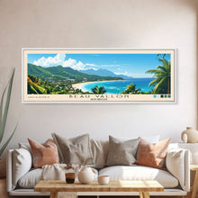 Load image into Gallery viewer, Beau Vallon, Seychelles Panoramic Print, Vacation Gift, Seychelles Wall Art, Vacation Wall Art, Vacatation Memories, Beach Decor, Beach Or Lakehouse Art