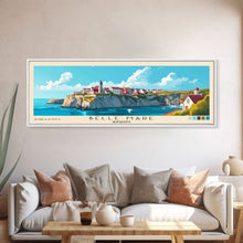 Load image into Gallery viewer, Belle Mare, Mauritius Panoramic Print, Vacation Gift, Mauritius Wall Art, Beach Painting, Beach Decor, Large Wall Art, Wood Frame Art