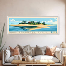 Load image into Gallery viewer, Benguerra Island, Mozambique Panoramic Print, Vacation Gift, Mozambique Wall Art, Beach Painting, Beach Decor, Large Wall Art, Wood Frame Art