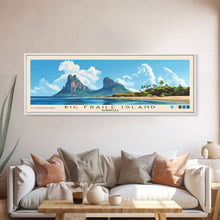 Load image into Gallery viewer, Big Fraile Island, Venezuela Panoramic Beach Print, Vacation Gift, Venezuela Wall Art, Framed Canvas Print, Framed Beach Painting