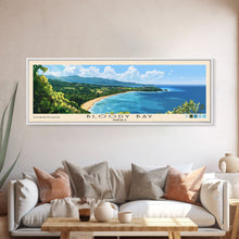 Load image into Gallery viewer, Bloody Bay, Jamaica Panoramic Beach Print, Vacation Gift, Jamaica Wall Art, Beach Painting, Beach Decor, Beach Painting