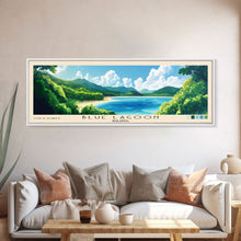 Load image into Gallery viewer, Blue Lagoon, Malasyia Panoramic Print, Vacation Gift, Malasyia Wall Art, Vacation Wall Art, Vacatation Memories, Beach Decor, Beach Or Lakehouse Art