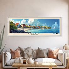 Load image into Gallery viewer, Bonaire, Netherlands Panoramic Beach Print, Vacation Gift, Netherlands Wall Art, Framed Canvas Print, Framed Beach Painting