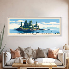 Load image into Gallery viewer, Bonaventure Island, Canada Panoramic Print, Vacation Gift, Canada Wall Art, Vacation Wall Art, Vacatation Memories, Beach Decor, Beach Or Lakehouse Art