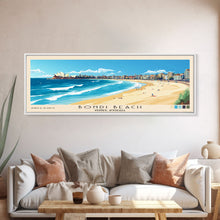 Carregar imagem no visualizador da galeria, Bondi Beach, Sydney, Australia Panoramic Print, Vacation Gift, Sydney, Australia Wall Art, Beach Painting, Beach Decor, Beach Or Lakehouse Art