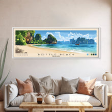 Load image into Gallery viewer, Bottle Beach, Thailand Panoramic Beach Print, Vacation Gift, Thailand Wall Art, Beach Painting, Beach Decor, Beach Painting