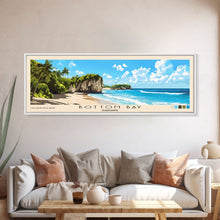 Load image into Gallery viewer, Bottom Bay, Barbados Panoramic Print, Vacation Gift, Barbados Wall Art, Beach Painting, Beach Decor, Large Wall Art, Wood Frame Art
