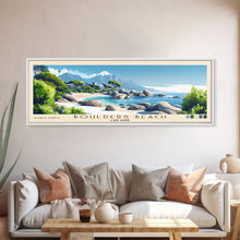 Load image into Gallery viewer, Boulders Beach, Cape Town Panoramic Print, Vacation Gift, Cape Town Wall Art, Vacation Wall Art, Vacatation Memories, Beach Decor, Beach Or Lakehouse Art