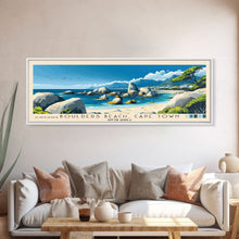 Load image into Gallery viewer, Boulders Beach, Cape Town, South Africa Panoramic Print, Vacation Gift, South Africa Wall Art, Beach Painting, Beach Decor, Beach Or Lakehouse Art