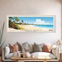 Carregar imagem no visualizador da galeria, Cabbage Beach, Paradise Island, Bahamas Panoramic Print, Vacation Gift, Paradise Island, Bahamas Wall Art, Beach Painting, Beach Decor, Large Wall Art, Wood Frame Art