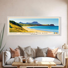 Carregar imagem no visualizador da galeria, Campbell Island, New Zealand Panoramic Print, Vacation Gift, New Zealand Wall Art, Beach Painting, Beach Decor, Large Wall Art, Wood Frame Art