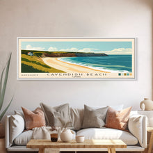 Cargar imagen en el visor de la galería, Cavendish Beach, Canada Panoramic Beach Print, Vacation Gift, Canada Wall Art, Framed Canvas Print, Framed Beach Painting