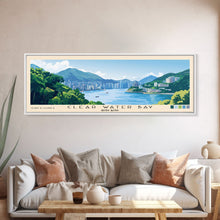 Cargar imagen en el visor de la galería, Clear Water Bay, Hong Kong Panoramic Beach Print, Vacation Gift, Hong Kong Wall Art, Beach Painting, Beach Decor, Beach Painting