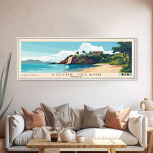 Load image into Gallery viewer, Coche Island, Venezuela Panoramic Print, Vacation Gift, Venezuela Wall Art, Beach Painting, Beach Decor, Beach Or Lakehouse Art