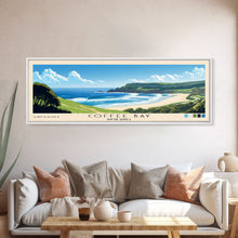 Cargar imagen en el visor de la galería, Coffee Bay, South Africa Panoramic Print, Vacation Gift, South Africa Wall Art, Beach Painting, Beach Decor, Beach Or Lakehouse Art
