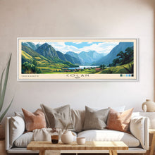 Load image into Gallery viewer, Colan, Peru Panoramic Beach Print, Vacation Gift, Peru Wall Art, Framed Canvas Print, Framed Beach Painting