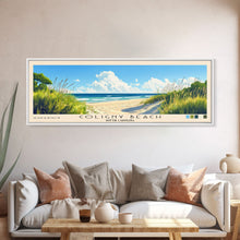 Load image into Gallery viewer, Coligny Beach, South Carolina Panoramic Print, Vacation Gift, South Carolina Wall Art, Beach Painting, Beach Decor, Beach Or Lakehouse Art
