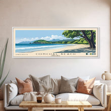 Cargar imagen en el visor de la galería, Conchal Beach, Costa Rica Panoramic Print, Vacation Gift, Costa Rica Wall Art, Beach Painting, Beach Decor, Large Wall Art, Wood Frame Art
