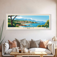 Cargar imagen en el visor de la galería, Corsica, France Panoramic Print, Vacation Gift, France Wall Art, Beach Painting, Beach Decor, Beach Or Lakehouse Art