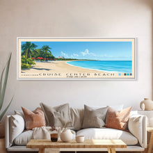 Load image into Gallery viewer, Cruise Center Beach, Turks and Caicos Panoramic Print, Vacation Gift, Turks and Caicos Wall Art, Beach Painting, Beach Decor, Beach Or Lakehouse Art