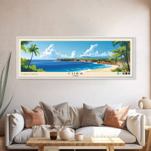 Load image into Gallery viewer, Cuba, Cuba Panoramic Beach Print, Vacation Gift, Cuba Wall Art, Beach Painting, Beach Decor, Beach Painting