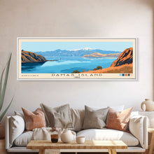 Load image into Gallery viewer, Damas Island, Chile Panoramic Print, Vacation Gift, Chile Wall Art, Beach Painting, Beach Decor, Large Wall Art, Wood Frame Art