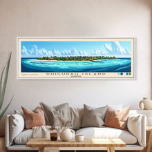 Load image into Gallery viewer, Dhigurah Island, Maldives Panoramic Beach Print, Vacation Gift, Maldives Wall Art, Beach Painting, Beach Decor, Beach Painting